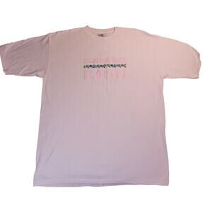 VTG 90s Cal Cru Melbourne Beach Florida T-Shirt Size L Pink Made in USA EUC